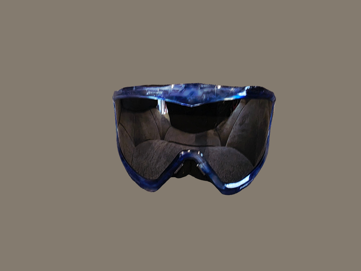 "Deep Freeze" – Ice Blue Marbled Goggle Set w/ Chrome Lens
