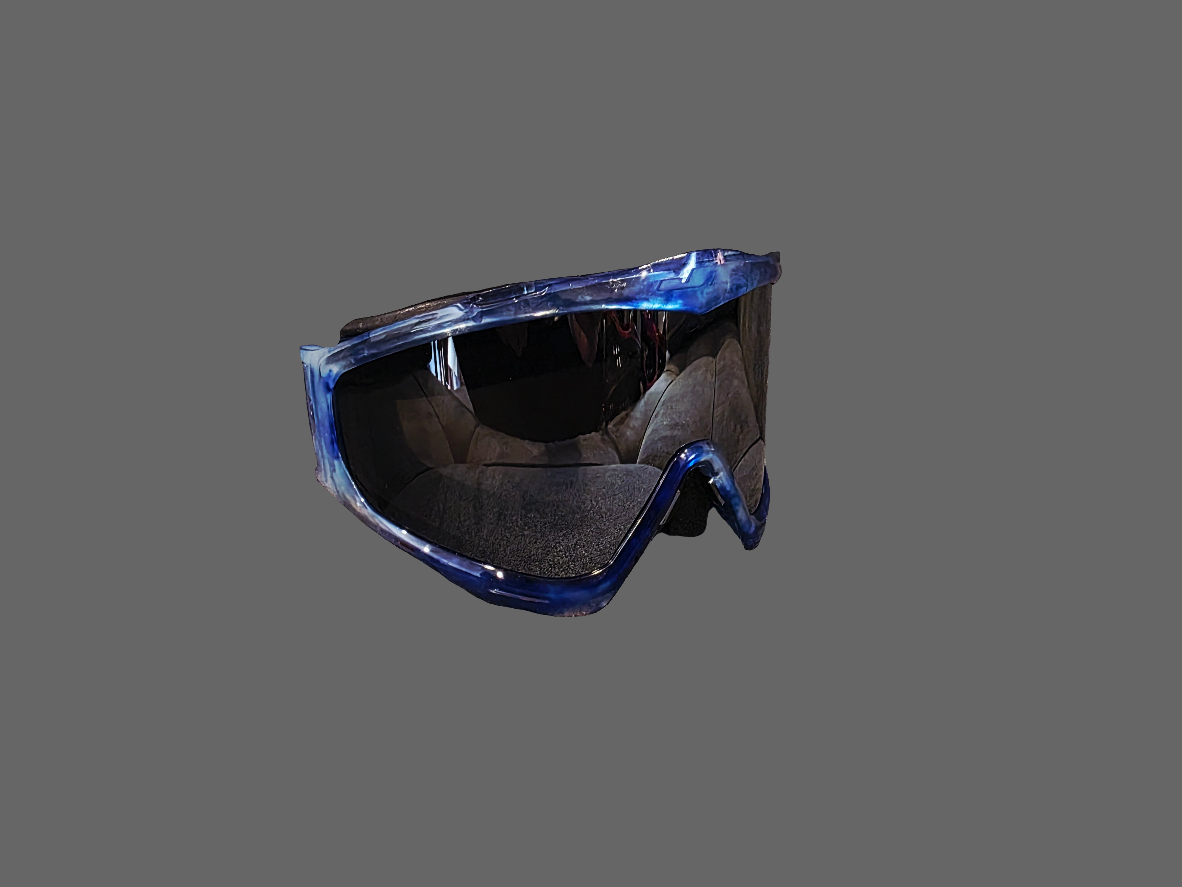 "Deep Freeze" – Ice Blue Marbled Goggle Set w/ Chrome Lens