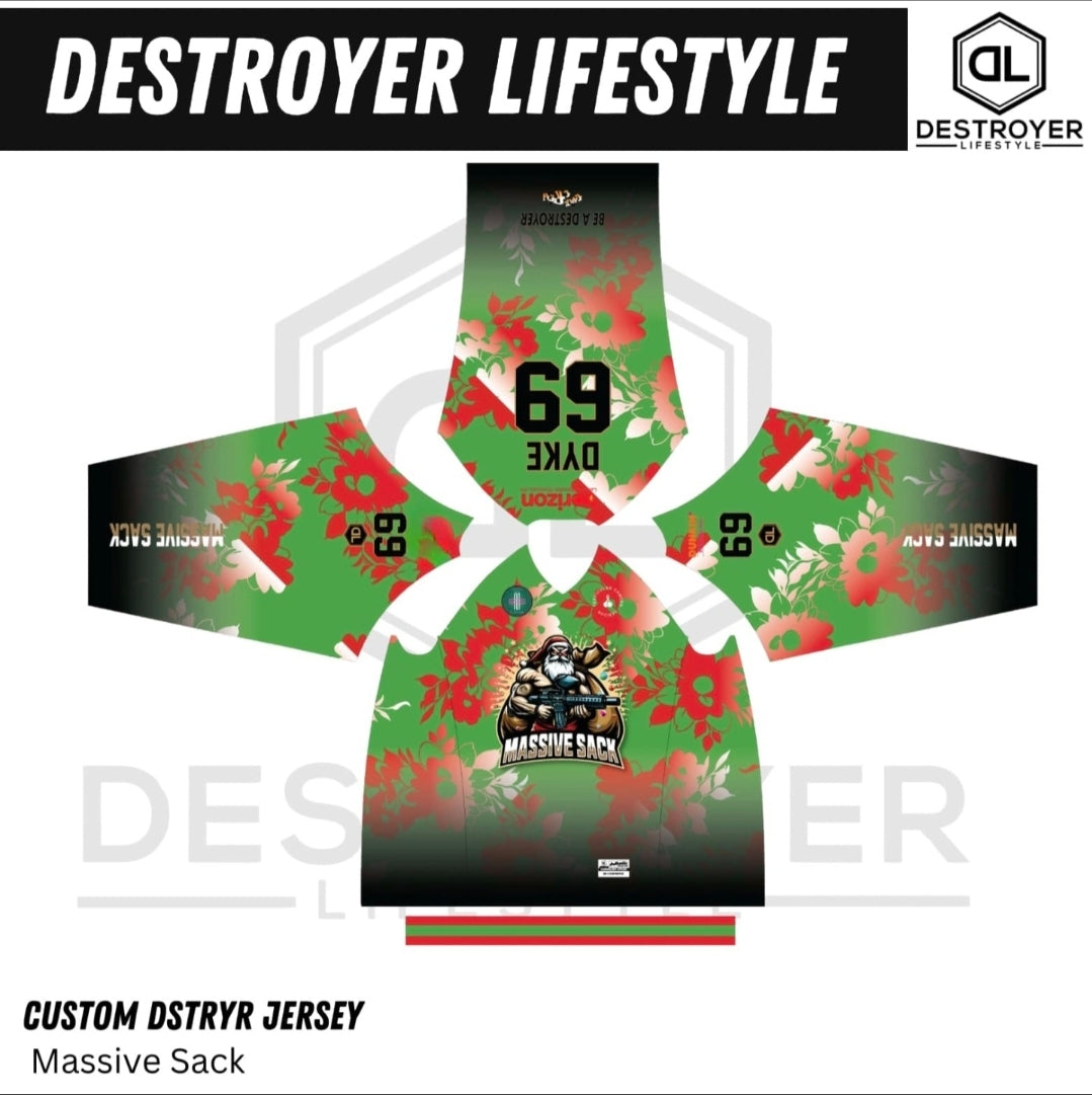 πΊ Massive Sack "Mele Kalikimaka" Jersey β by Destroyer Lifestyle - Limited Edition