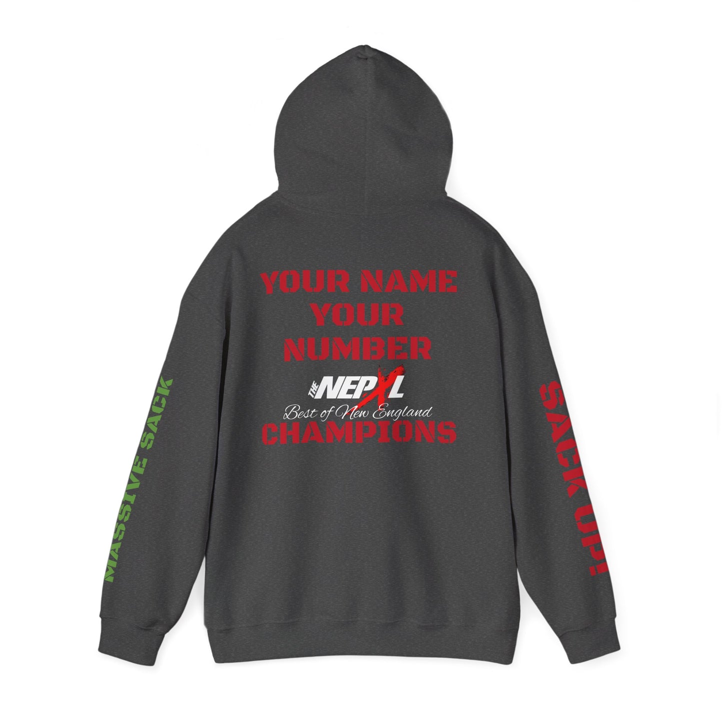 Personalized Massive Sack Commemorative Hoodie - BONE Champs Edition