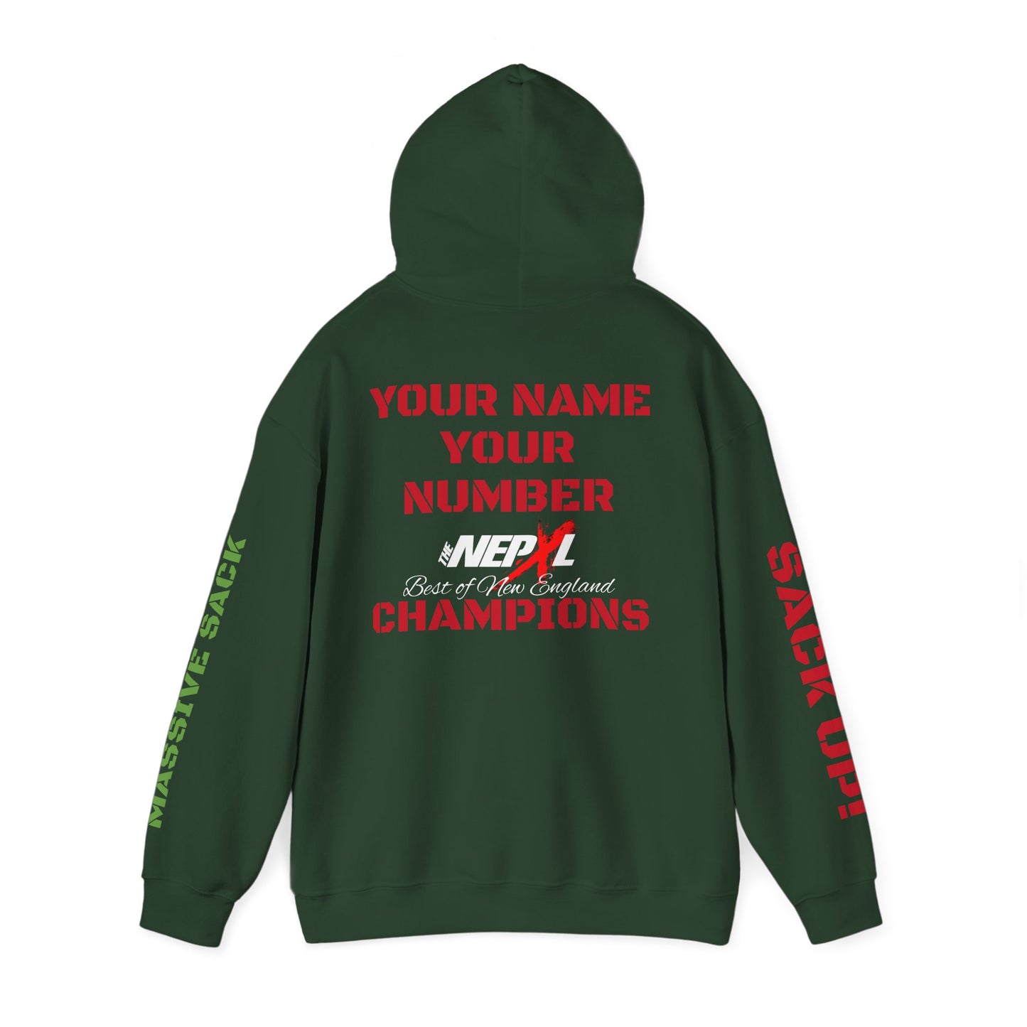 Personalized Massive Sack Commemorative Hoodie - BONE Champs Edition