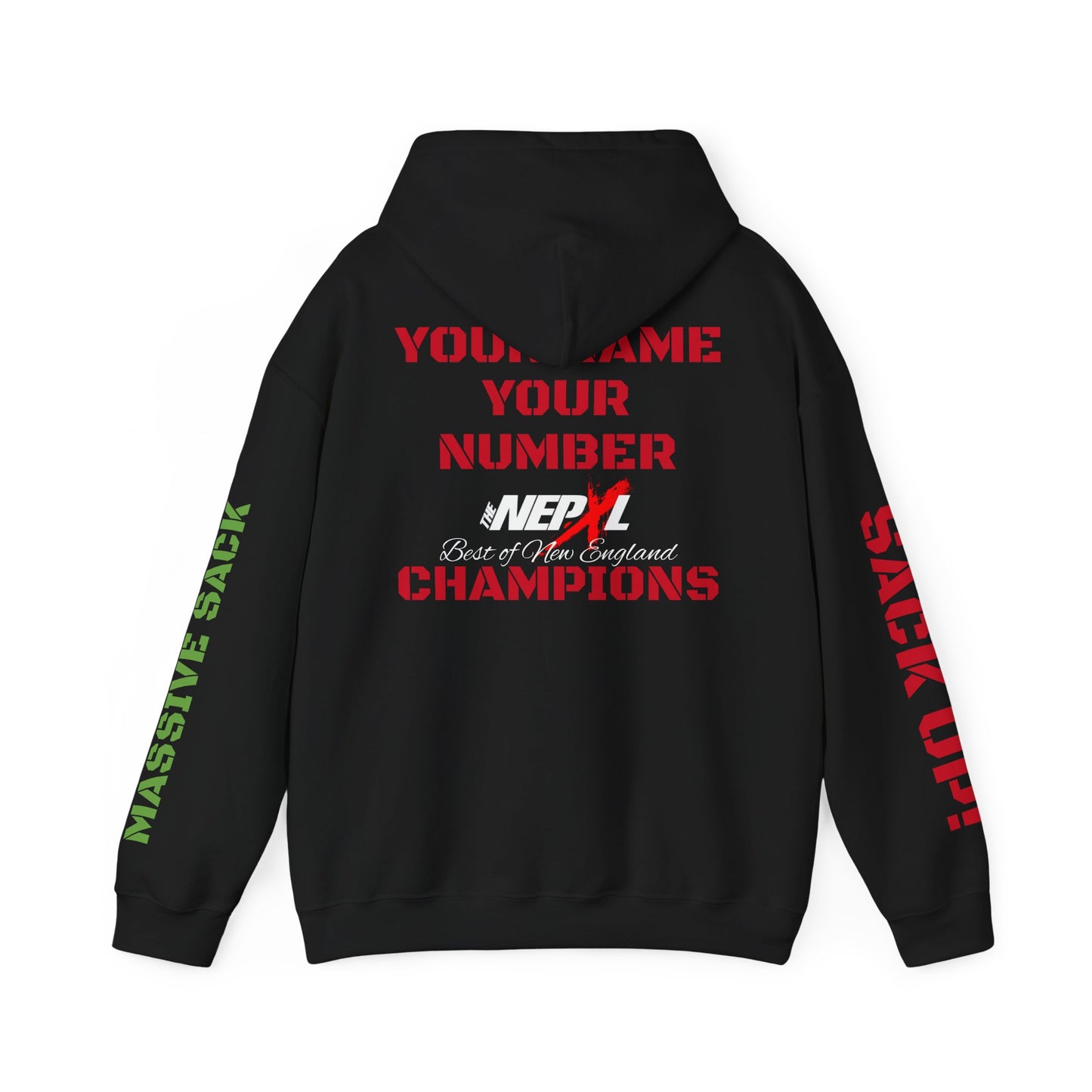 Personalized Massive Sack Commemorative Hoodie - BONE Champs Edition