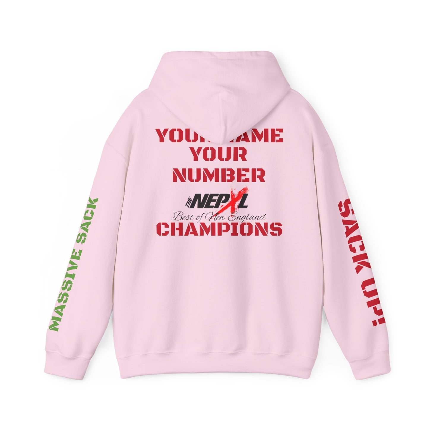 Personalized Massive Sack Commemorative Hoodie - BONE Champs Edition