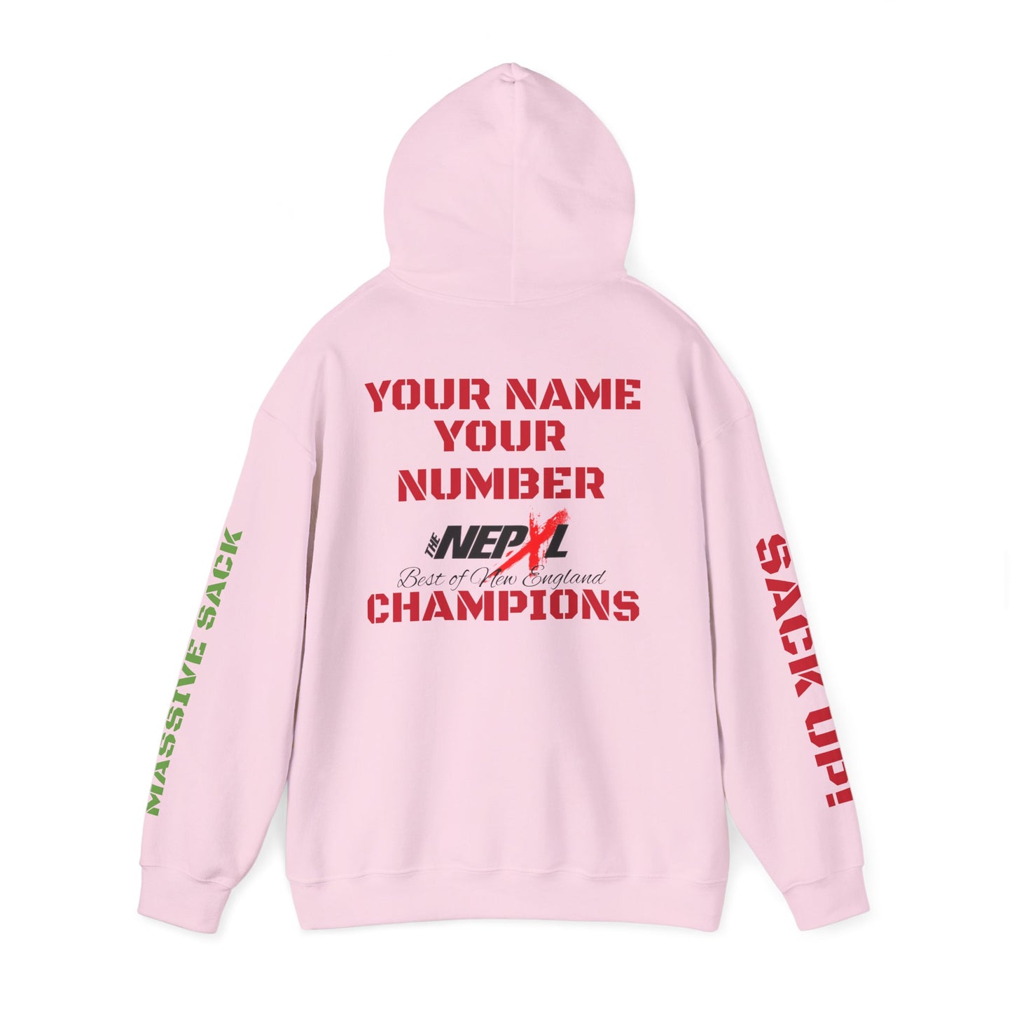 Personalized Massive Sack Commemorative Hoodie - BONE Champs Edition